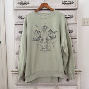 American Eagle Skeleton Alien Sweatshirt